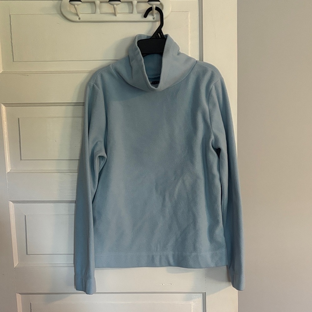 Old Navy Soft Blue Cowl Neck Fleece Pullover